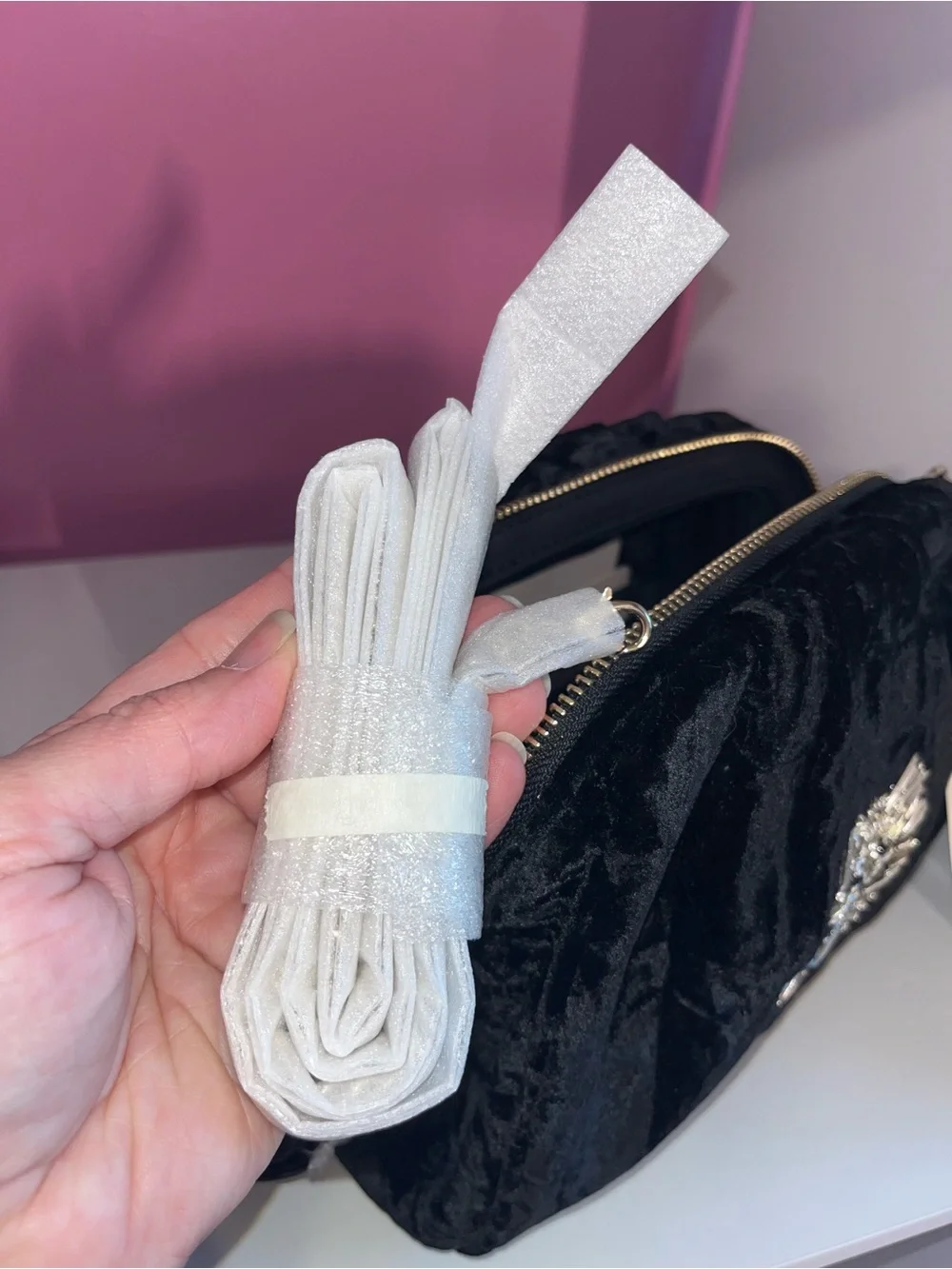 kate spade NWT! Pretty Kitty Velvet Party Clutch